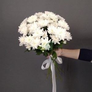 Букет игольчатых хризантем Белый ангел